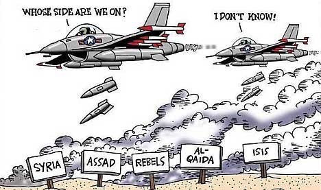Image result for complexity of war in syria cartoon